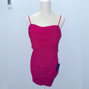 Magenta glitzy dress NWT